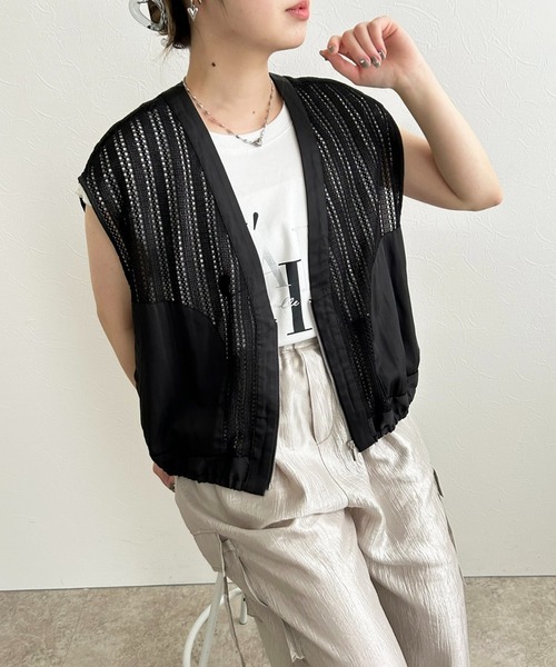 LHELBIE ベスト ジレキャミトップス レディース : ZOZOTOWN