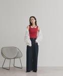 タンクトップ ノースリーブ 2wayネック ス...の詳細画像1