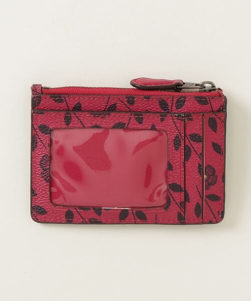 COACH 「COACH」 花柄カードケース - レッド レディース