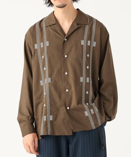 B：MING by BEAMS（ビーミング by ビームス） シャツ 刺繍 オープン