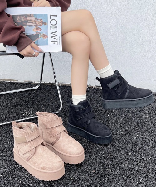 「Shoes in Closet」 ムートンブーツ M ブラック レディース_画像8
