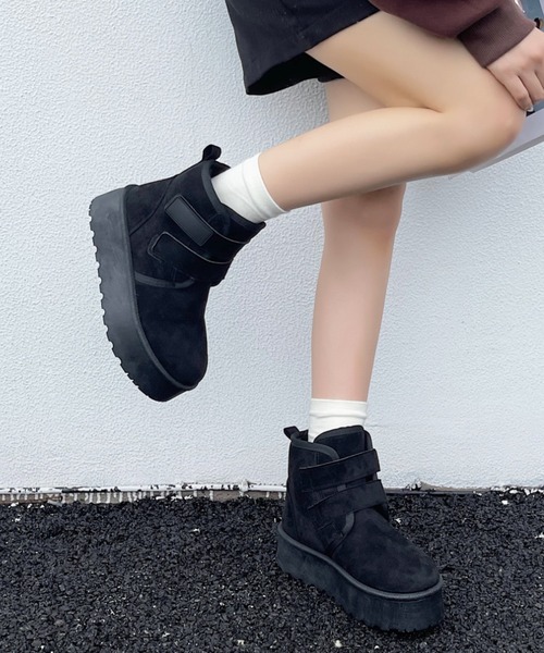 「Shoes in Closet」 ムートンブーツ M ブラック レディース_画像9