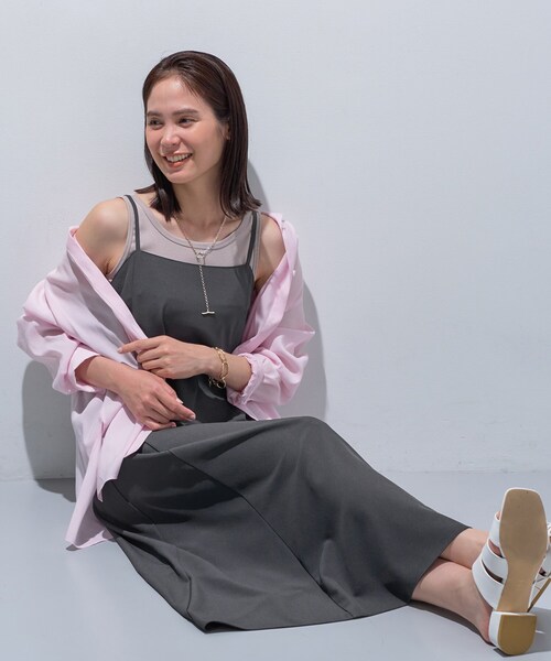 INDIVI（インディヴィ） ワンピース 「UVケア」エアリージョーゼット