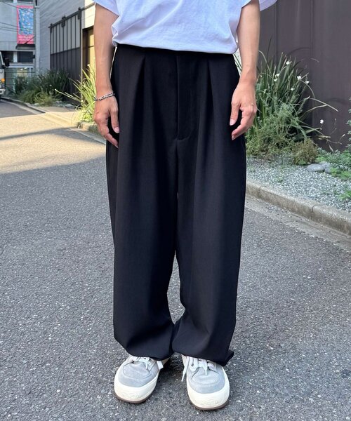 (古着)80s ユーロ ワイドスラックス パンツ cityboy 古着)80s ユーロワイドスラックスパンツcityboy
