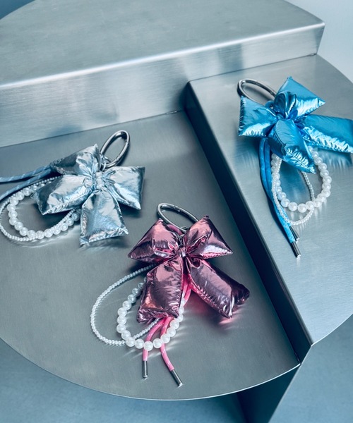 Y2K SYNAPSE FACTORY チャーム 「メタリック」ぷっくりリボンマルチ