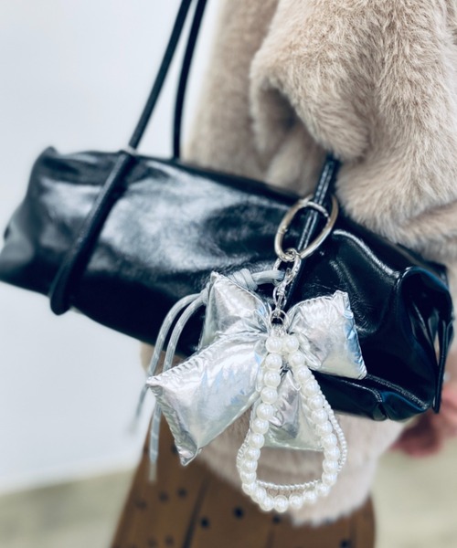 リボンチャム リボンモチーフ ファスナーチャーム(FREE ブラック): Samantha Thavasa