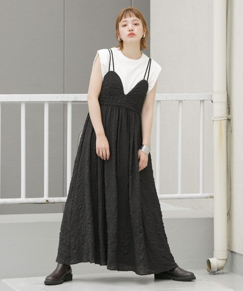 KBF（ケービーエフ） キャミソールワンピース ONE パープル レディース