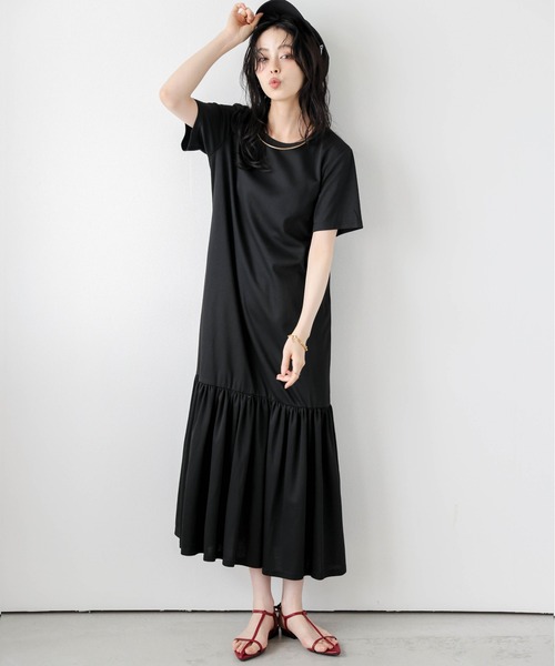 ワンピース ギャザーTシャツワンピース : ZOZOTOWN Yahoo!店