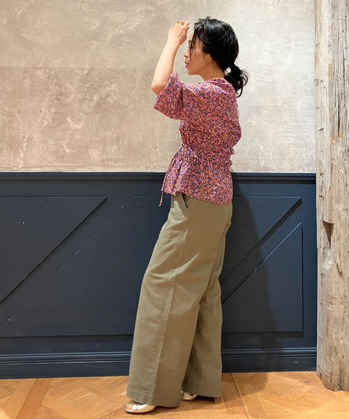 イエナ　ブラウス　キャメル IENA LA BOUCLE 「IENA BOUCLE」 7分袖ブラウス FREE キャメル