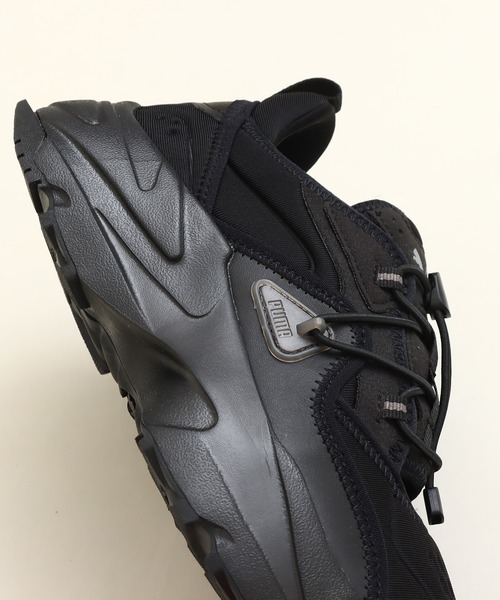 「PUMA」 ローカットスニーカー 24.5cm ブラック レディース