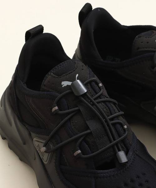 「PUMA」 ローカットスニーカー 24.5cm ブラック レディース