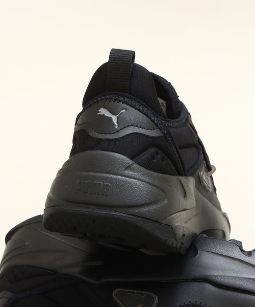 「PUMA」 ローカットスニーカー 24.5cm ブラック レディース
