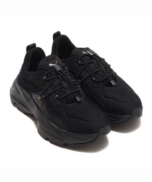 「PUMA」 ローカットスニーカー 24.5cm ブラック レディース