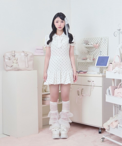 Honey Cinnamon（ハニーシナモン） ワンピース バルーンポロワンピース