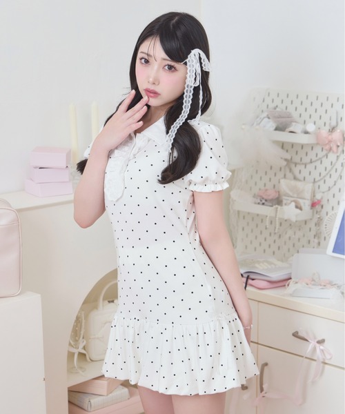 Honey Cinnamon（ハニーシナモン） ワンピース バルーンポロワンピース