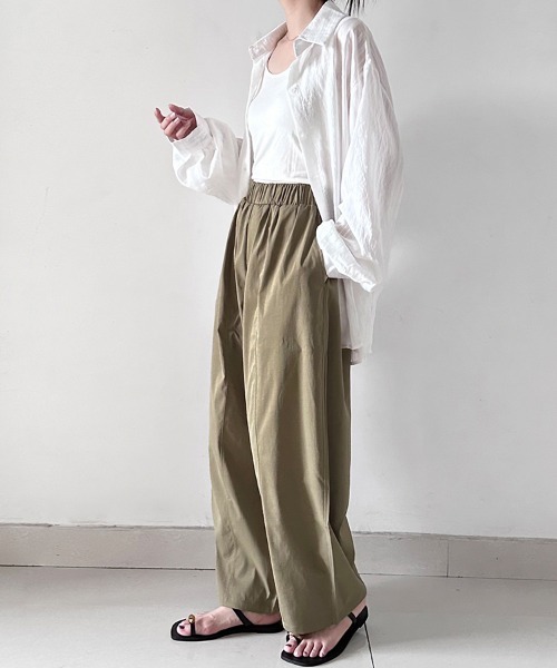 美品　リグ　Lig.　レディース　コクーンパンツ　M＋　ブラック ダブルタックコクーンパンツ｜PANTS｜レディースファッション