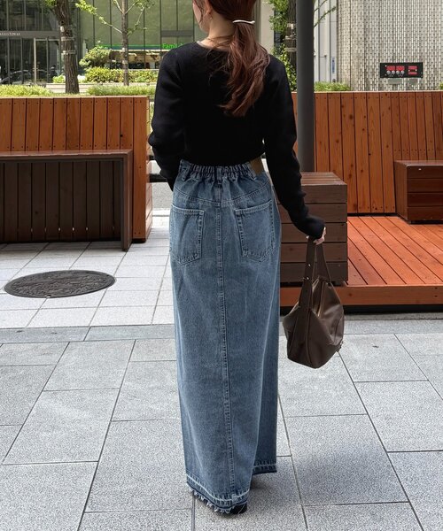 Thevon（ゼヴォン） ニット セーター バイカラーキーネックリブニット