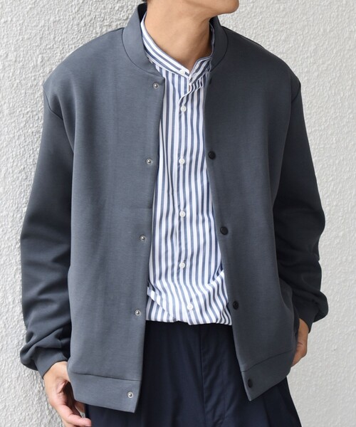 SHIPS any カーディガン any: クリア ダンボール スナップ ボタン