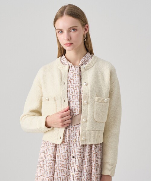 ANAYI（アナイ） カーディガン ウールブークレブルゾン カーディガン