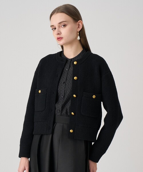 ANAYI（アナイ） カーディガン ウールブークレブルゾン カーディガン