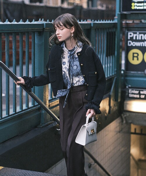 ANAYI（アナイ） カーディガン ウールブークレブルゾン カーディガン