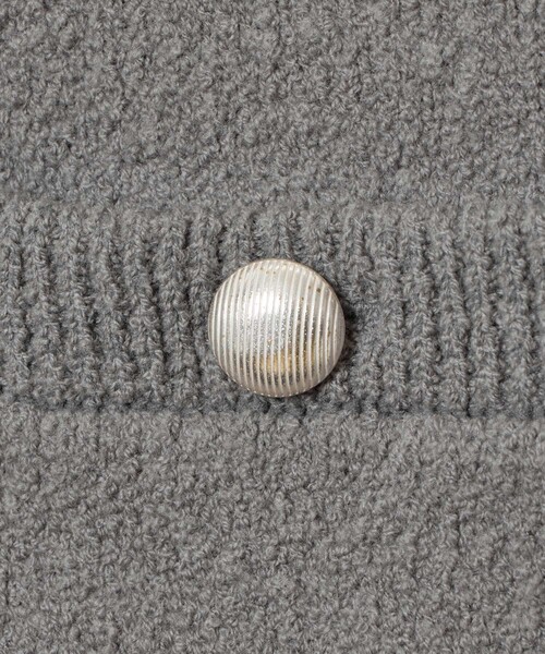 ANAYI ウールウークレブルゾン カーディガン グレー 36 ANAYI（アナイ） カーディガン ウールブークレブルゾン カーディガン