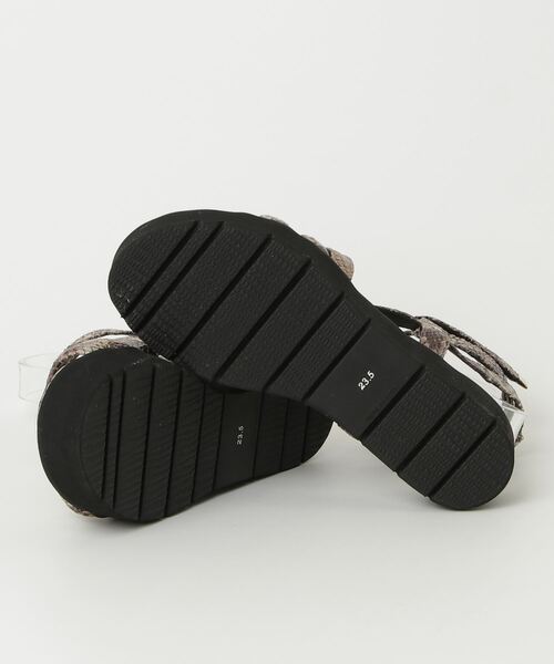 「Dhyana」 フラットサンダル 23.5cm グレー レディース_画像3