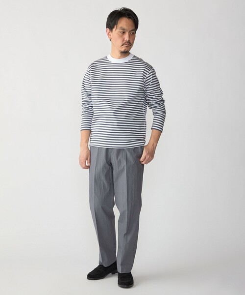 ハイゲージロングTシャツ ブルー SHIPS（シップス） tシャツ SHIPS: ハイゲージ クルーネック ロング