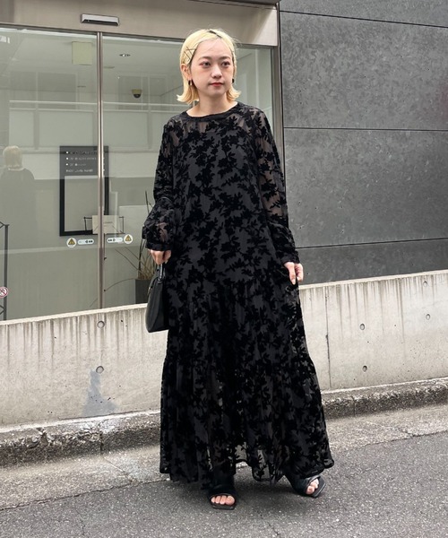 CIAOPANIC（チャオパニック） 長袖ワンピース 0 イエロー レディース