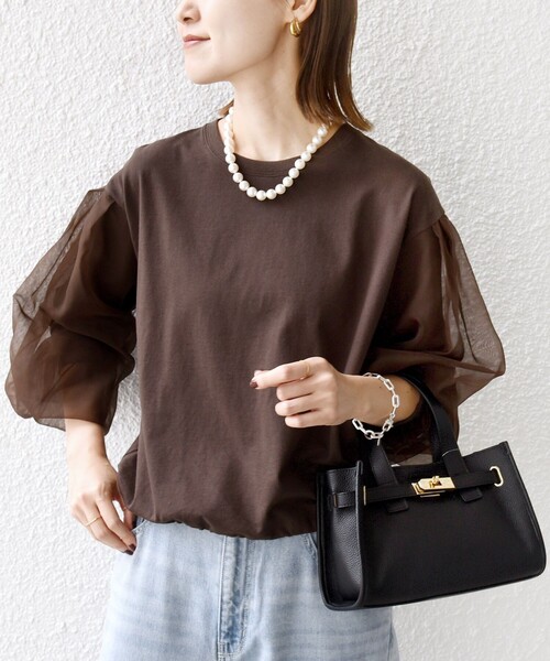 SHIPS（シップス） tシャツ 「WEB限定」「手洗い可能」シアー コンビ