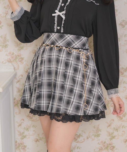 ROJITA（ロジータ） スカート チェーン付きプリーツデザインスカート