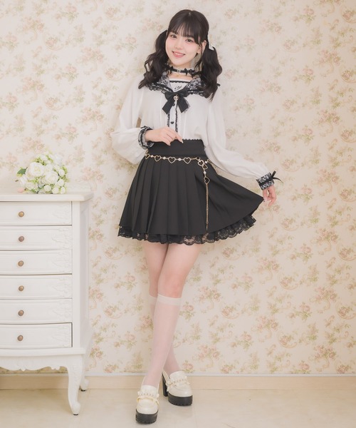 ROJITA（ロジータ） スカート チェーン付きプリーツデザインスカート