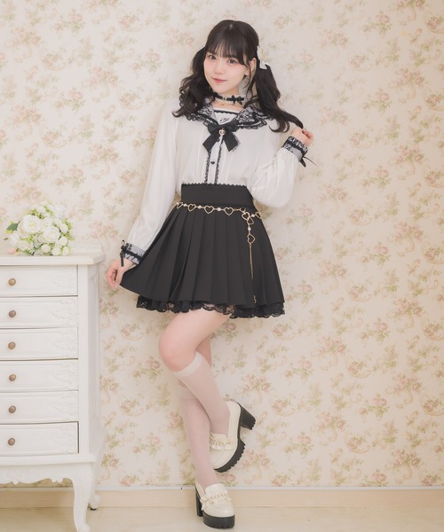 23区 新品タグ付 約3万 Ratti チェーンモチーフプリーツスカート 38 洗える】Ratti チェーンモチーフ プリーツスカート