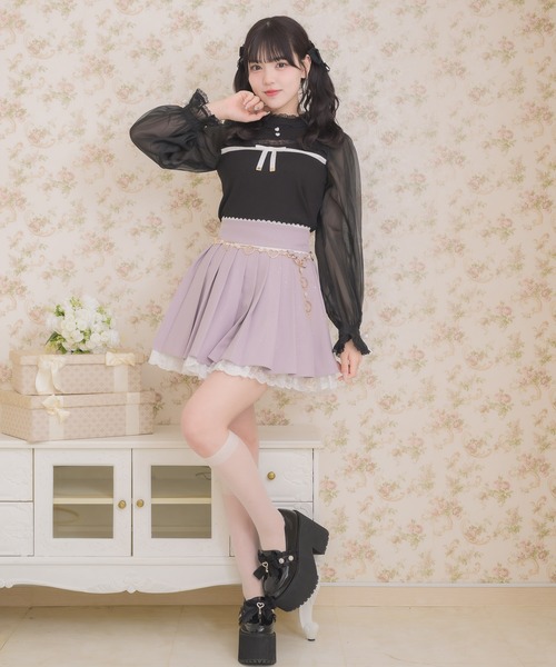 ROJITA（ロジータ） スカート チェーン付きプリーツデザインスカート