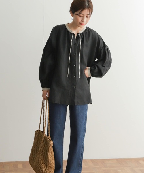 「URBAN RESEARCH DOORS」 長袖ブラウス MEDIUM ナチュラル レディース_画像5