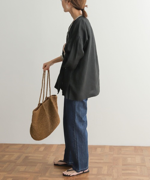 「URBAN RESEARCH DOORS」 長袖ブラウス MEDIUM ナチュラル レディース_画像9