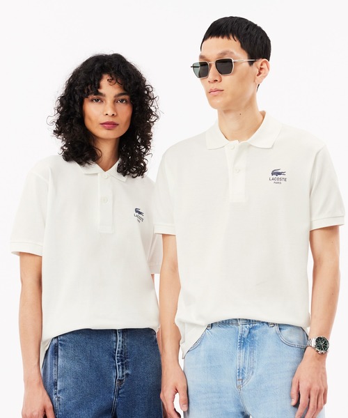 LACOSTE（ラコステ） 半袖ポロシャツ S オフホワイト メンズ 