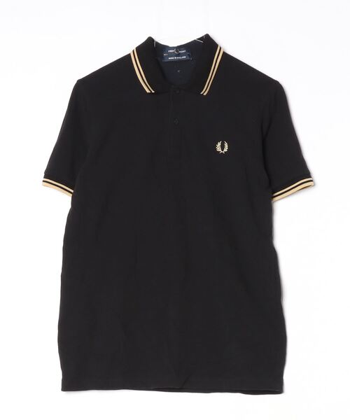 「FRED PERRY」 半袖ポロシャツ 38 ブラック メンズ