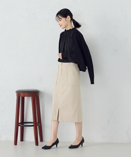 tomyamknスカート COMME CA ISM（コムサイズム） スカート フラノ調ジャージータイト