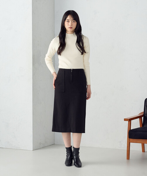 【COMMEdesGARCONS】コムコム タイトスカート COMME CA ISM（コムサイズム） スカート フラノ調ジャージータイト