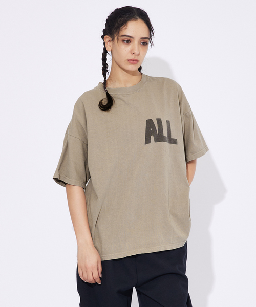 「REMI RELIEF」 半袖Tシャツ M グレイッシュベージュ メンズの画像5