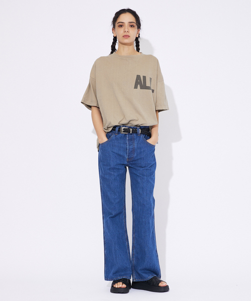 「REMI RELIEF」 半袖Tシャツ M グレイッシュベージュ メンズの画像6