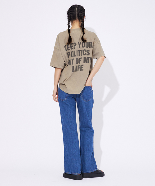 「REMI RELIEF」 半袖Tシャツ M グレイッシュベージュ メンズの画像7