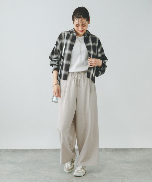 「GLOBAL WORK」 イージーパンツ MEDIUM ネイビー レディース_画像3