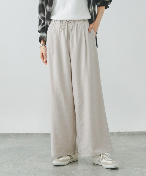 「GLOBAL WORK」 イージーパンツ MEDIUM ネイビー レディース_画像4