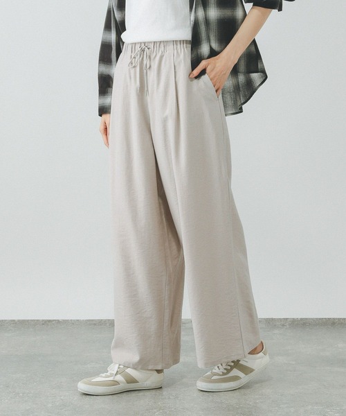 「GLOBAL WORK」 イージーパンツ MEDIUM ネイビー レディース_画像5