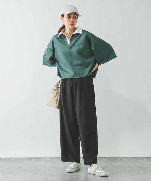 「GLOBAL WORK」 イージーパンツ MEDIUM ネイビー レディース_画像7