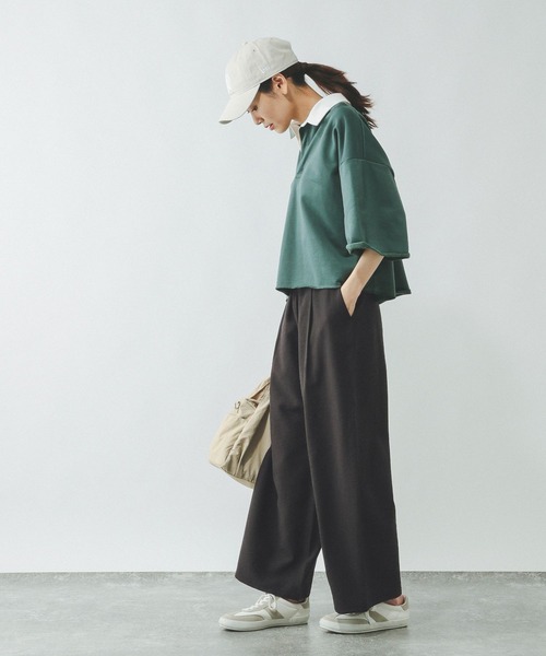 「GLOBAL WORK」 イージーパンツ MEDIUM ネイビー レディース_画像8