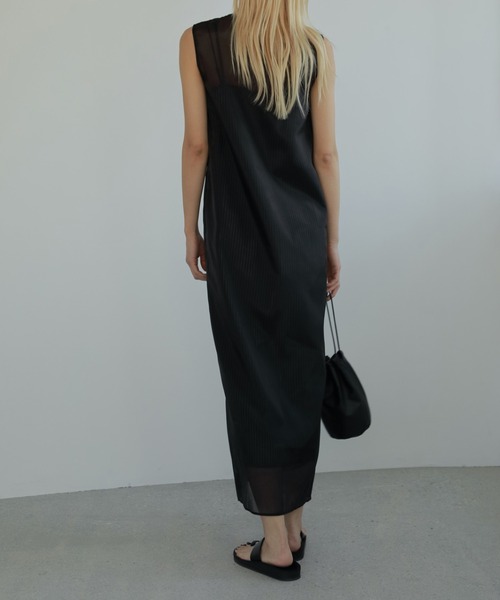 「anuke」 ノースリーブワンピース 38inch ブラック レディース_画像2