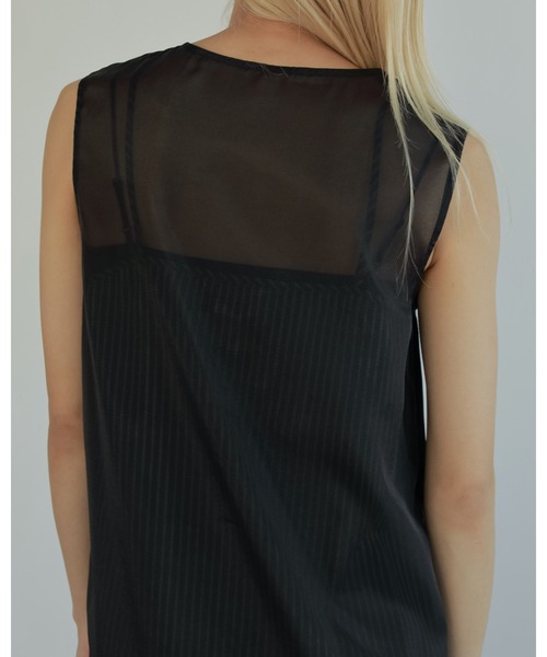 「anuke」 ノースリーブワンピース 38inch ブラック レディース_画像4